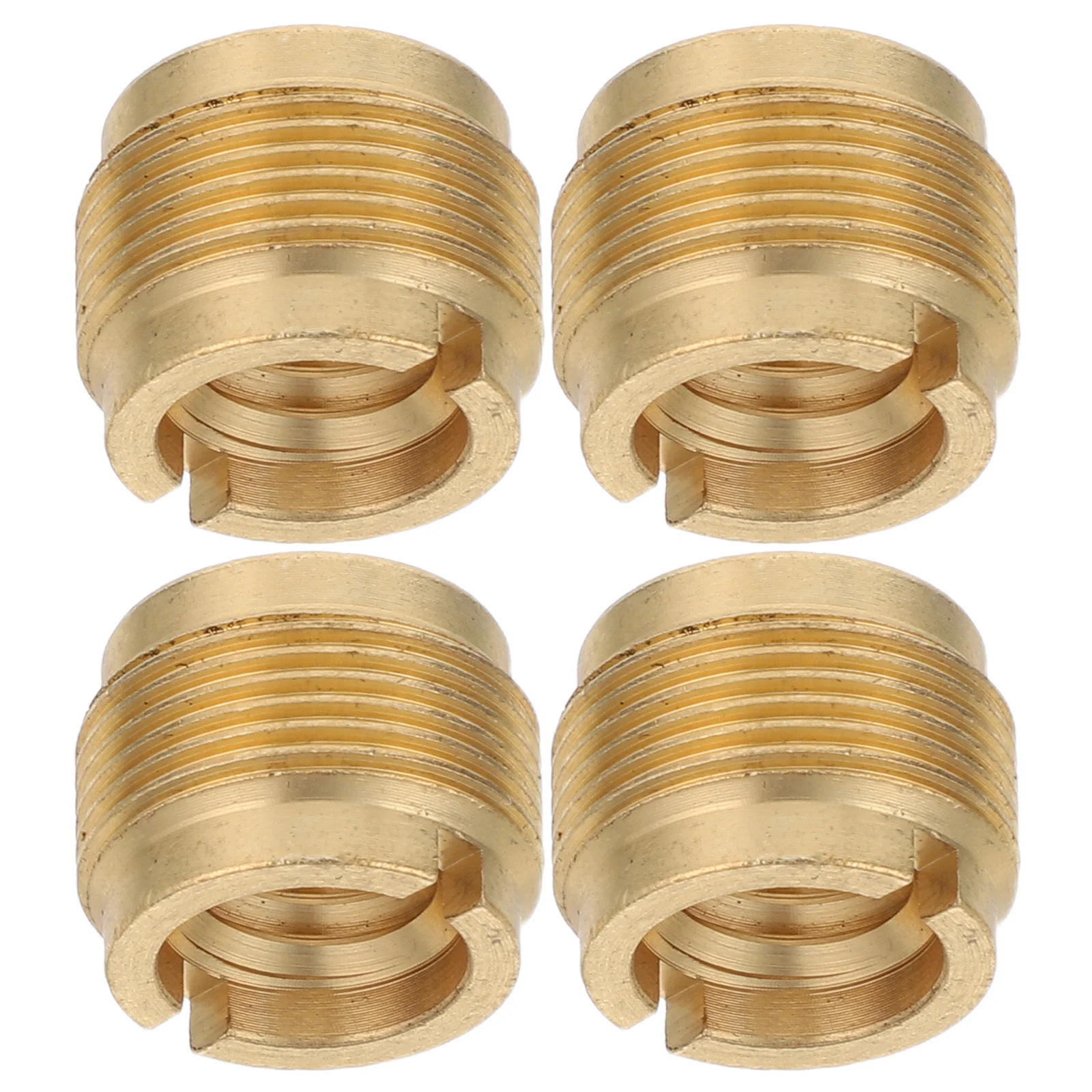 

4Pcs Microphone Threaded Conversion Nut Copper Mic Stand Adapter Studio Tripod Shock Mount Screw Adapter Male Threaded Screw