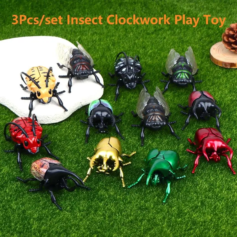 3Pcs Set Wind Up  Toys Kids Clockwork Play Toys Prank Novelty Fidget Toys Educational Kids Party Favor Gifts Collection
