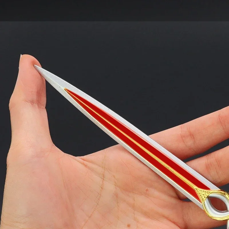 22cm/8.66in portão de baldur esquema de artesanato escarlate samurai espada periféricos de jogo chaveiro de metal modelos de armas acessórios de mesa