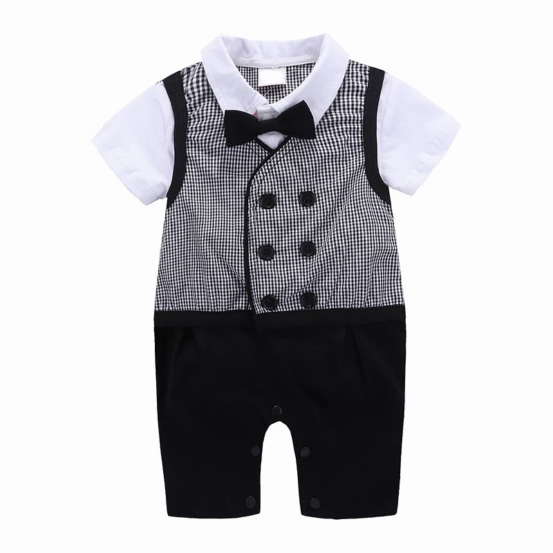 

Baby Boys Gentleman Outfits Suits Clothing Summer Children One-Piece Rompers Baby Boy Clothes