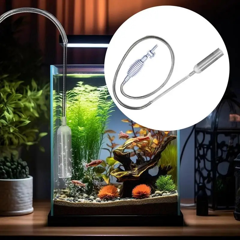 Aquarium Water Cleaner Siphon 5.57ft Fish Tank Vacuum Siphon Gravel Cleaner Gravel Cleaner Vacuum Tube Fish Tank Siphon Pump