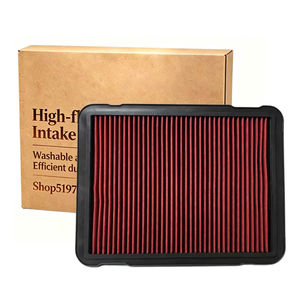High Flow Sport Air Intake Filter For Toyota Land Cruiser Prado 3.0L L4 Washable Replacemet Air FiltersOE 17801-30040