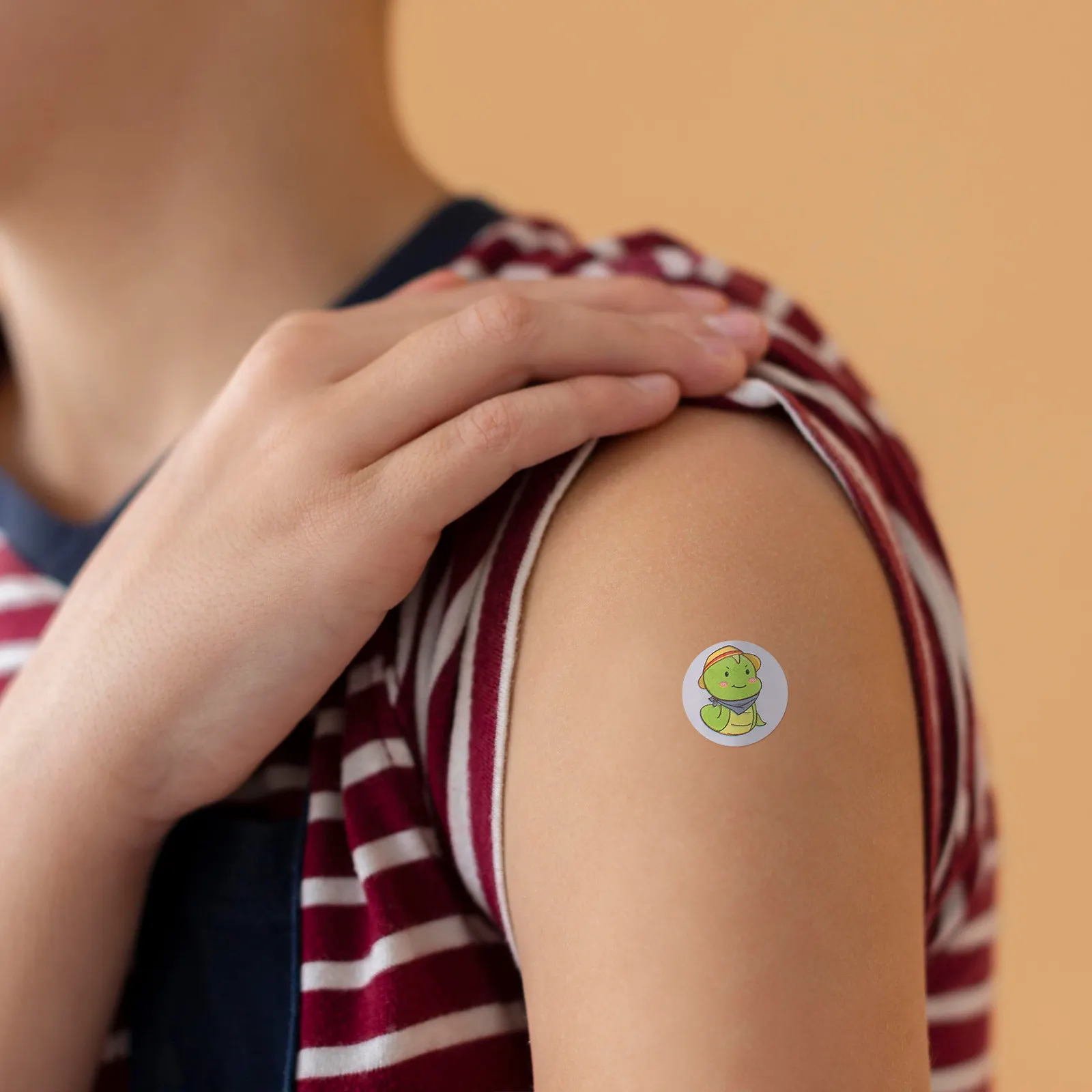 

120pcs Cartoon Adhesive Bandages Breathable Waterproof Wound Small Round Pe Patches Baby Kids Animal Pattern