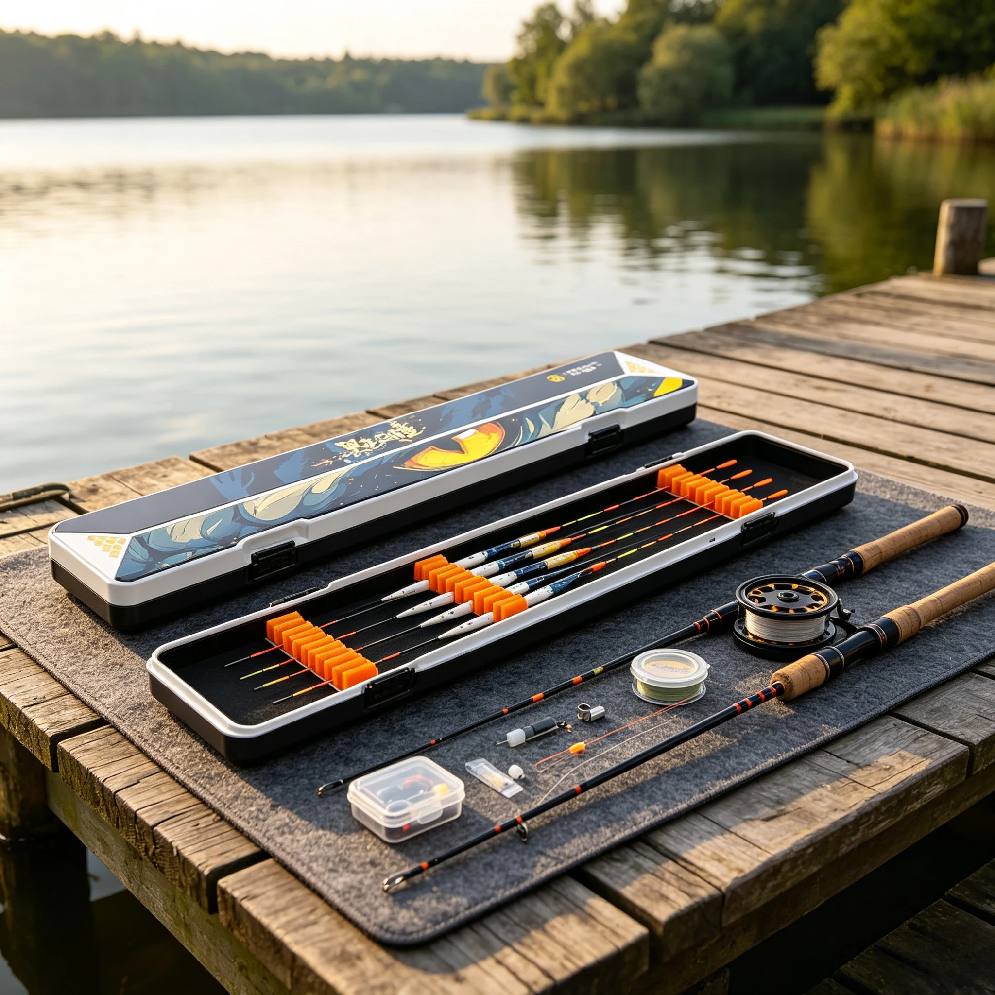 Mecha Carbon Pattern Scratch-Resistant Fishing Float Box, Thickened Large Capacity Multifunctional Portable Float Storage Case