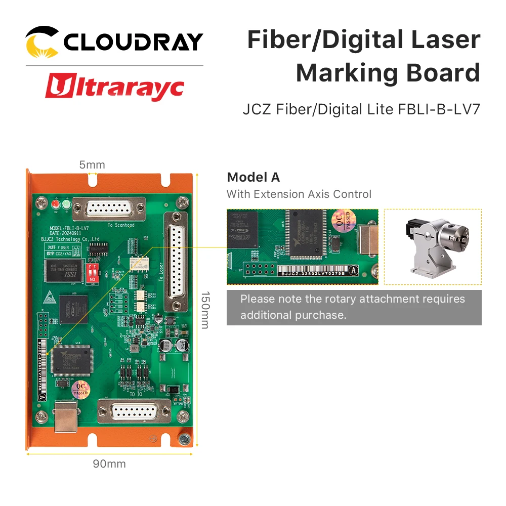 Ultrarayc Laser Đánh Dấu Ban BJJCZ Kỹ Thuật Số Lite Laser Đánh Dấu Card Điều Khiển Cho Laser Đánh Dấu Máy Raycus IPG MAX