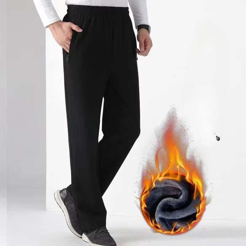 

2023 Autumn Winter Joggers Men Fashion Thick Warm Sweatpants Male Loose Sportswear Pants Men Oversize Wide Leg Trousers I462