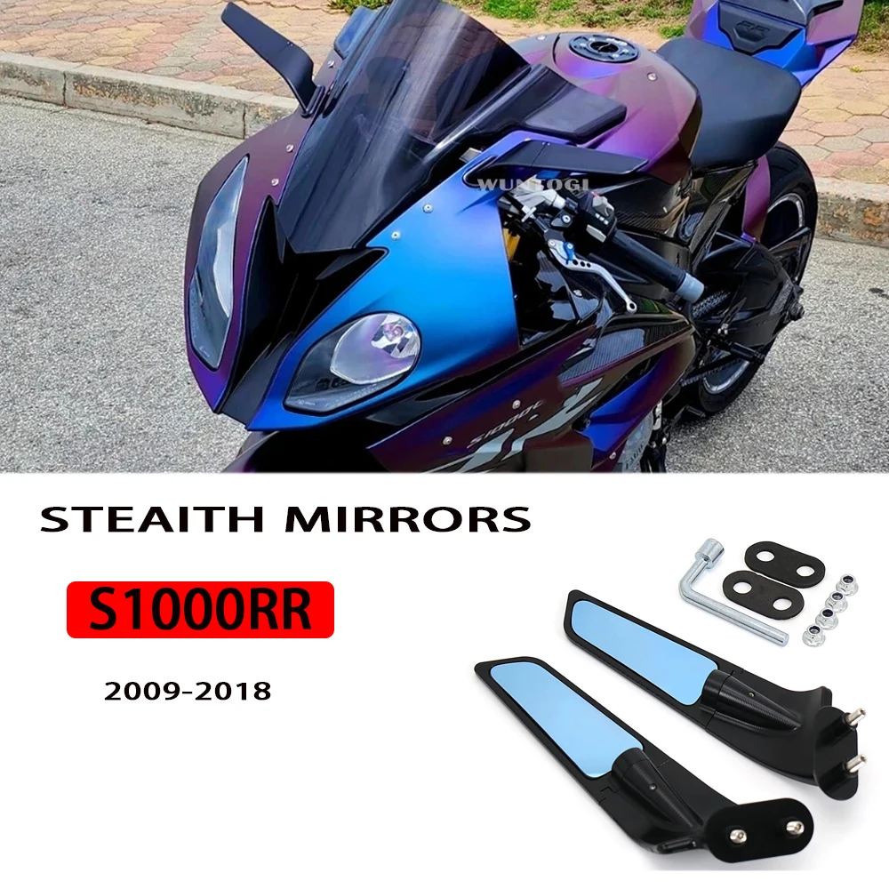 

S1000RR Rotating Rearview For BMW S1000 RR S 1000RR 2009-2018 Accessories Stealth Mirror Adjustable Winglet Mirrors Naked Mirr