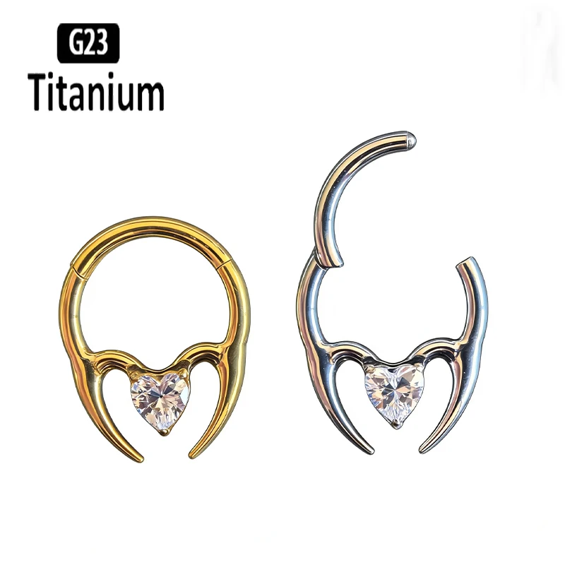 ASTM F136 Titanium Piercing Earrings Nose Ring Septum Hoop Hight Segment Ring Open Small Clicker Piercing Lip Rings Body Jewelry