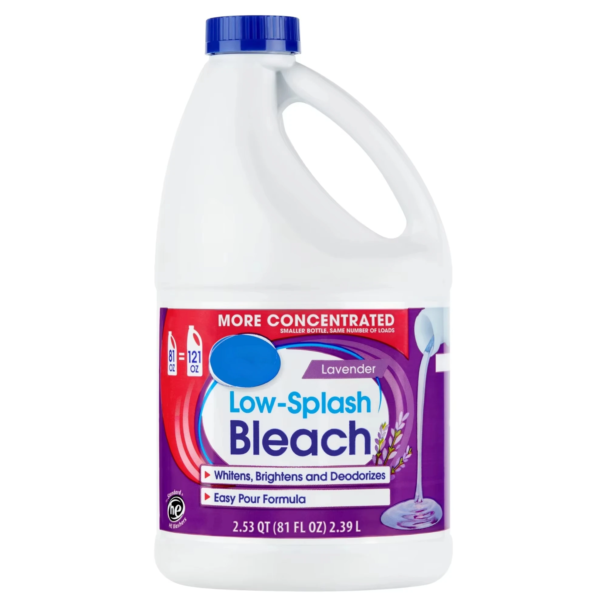 

(3 pack) Low-Splash Bleach, Lavender, 81 fl oz