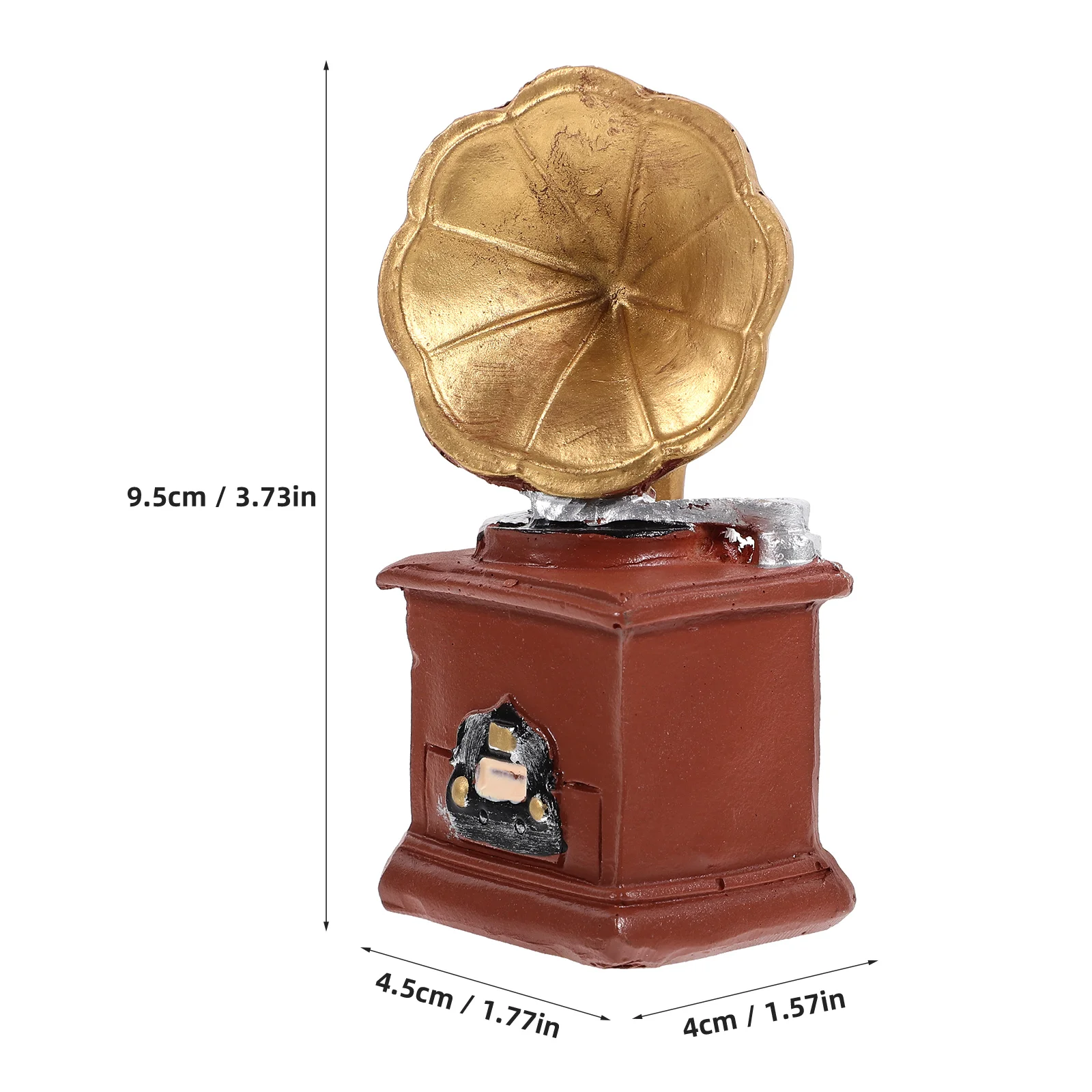 Mini Gramophone House Furniture Decor Accessory Decorate Miniature Home Appliances Adornment Resin Ornament