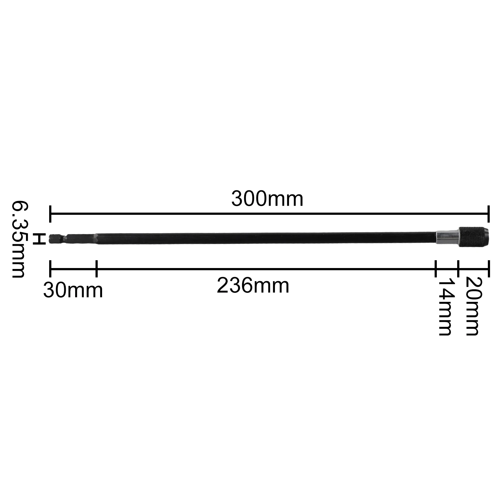 Chrome Vanadium Steel ทําจาก Chrome Vanadium Steel Bit Holder เจาะ Bit Extension Rod Self Locking คุณลักษณะ Extension Rod