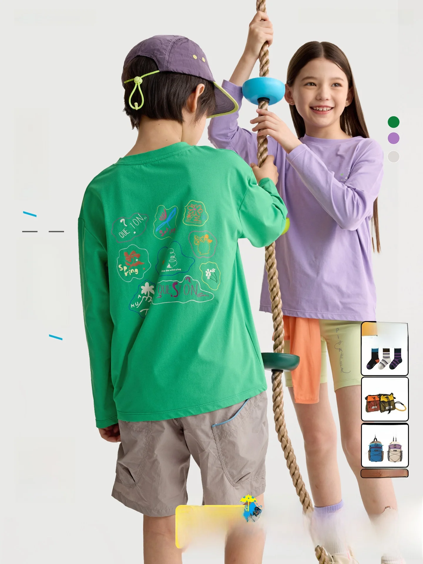 Quick Dry Xuan Paper Print Long Sleeve round Neck Children's T-shirt Purrfect Diary Casual Wear for Boys And Girls Spring Aut...