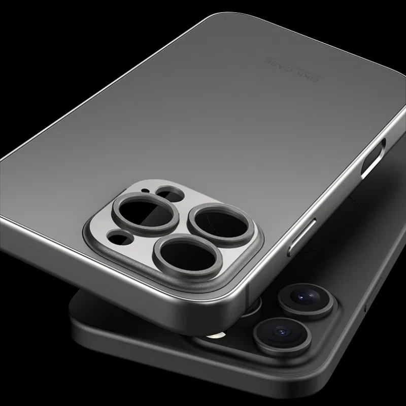 حافظة هاتف رفيعة واقية بعدسات غير لامعة لهاتف آيفون 16 برو ماكس بلس أغطية صلبة مقاومة للصدمات ومضادة للسقوط