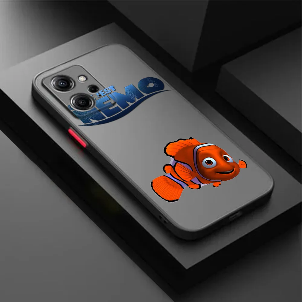 حافظة لهاتف Redmi 9A 9i Note 10 9 8 T 14C 10a 10c 9c 9t 9s 10s Xiaomi 14 Pro 10T العثور على نمط نيمو غطاء أسود شفاف #2