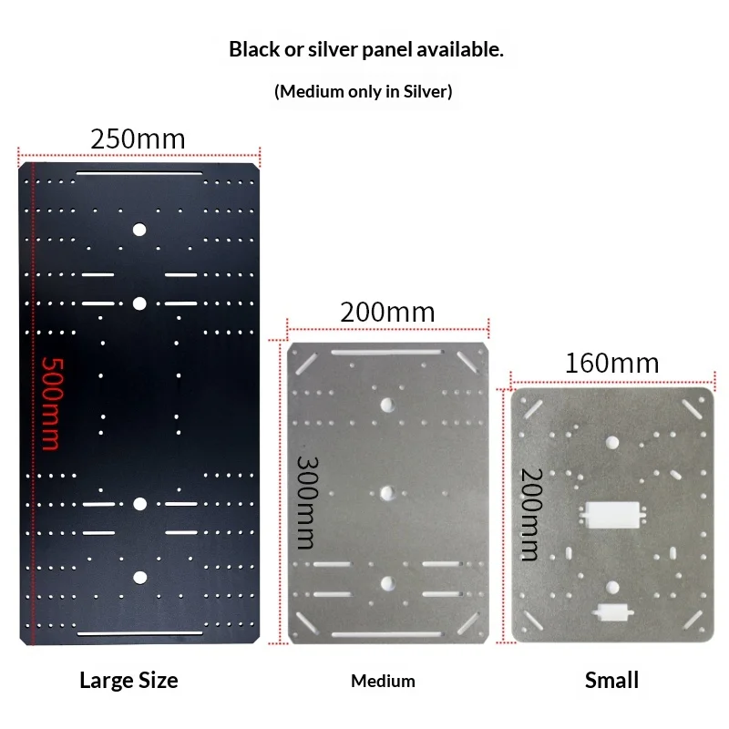 ملحقات هيكل خزان السيارة الذكية ROS لوحة علوية من سبائك الألومنيوم/اللوحة السفلية 25*50 30*50 سنتيمتر