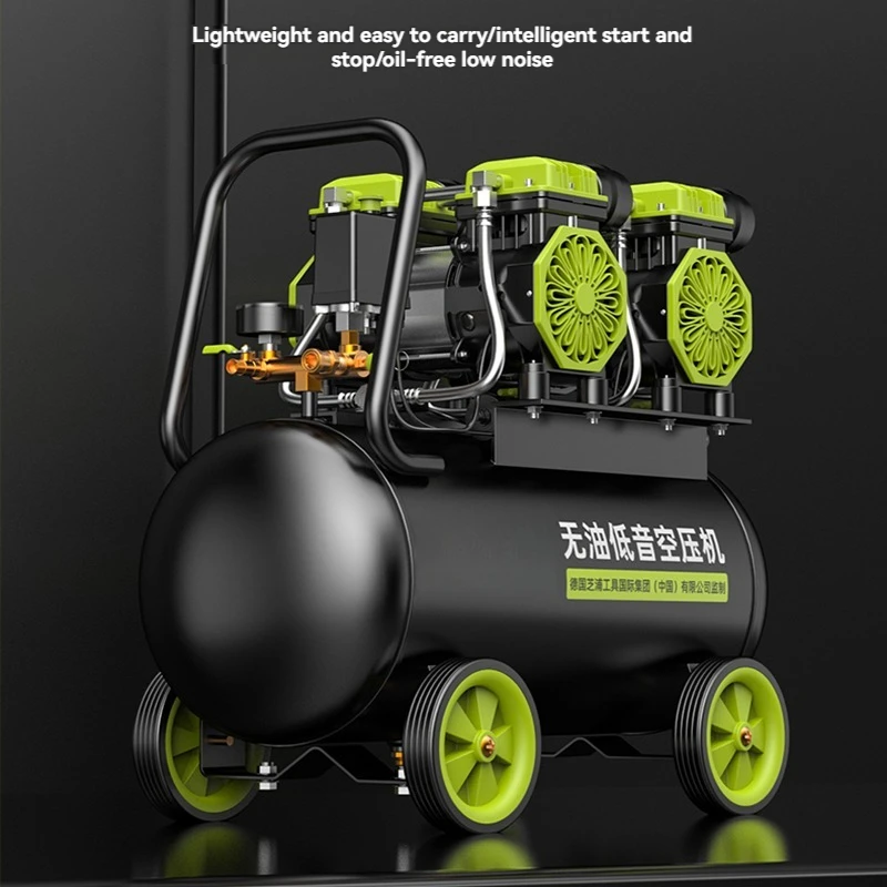 Air compressor oil-free industrial grade woodworking high-pressure air pump 220v inflatable air scale