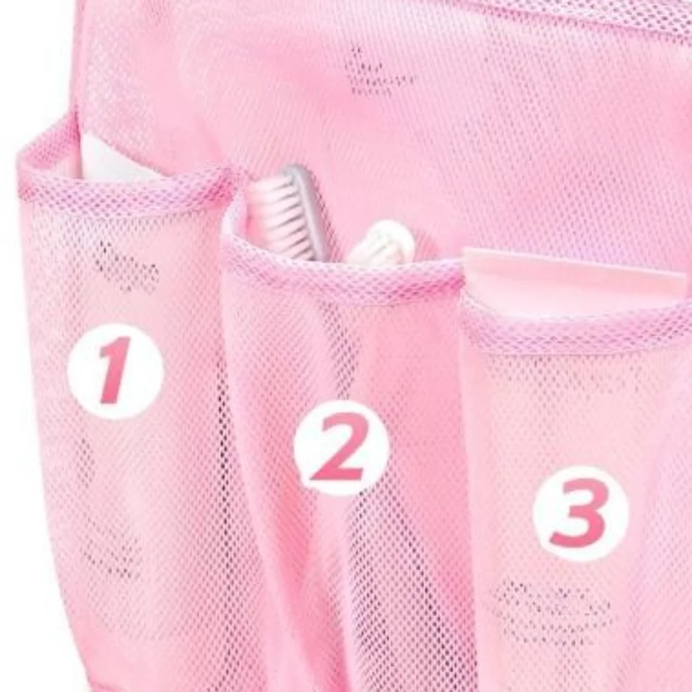 

Портативная сетчатая сумка для хранения душа с 4 карманами, прозрачная пляжная сумка-тоут, большая вместительная модная корзина для ванной, ванная комната