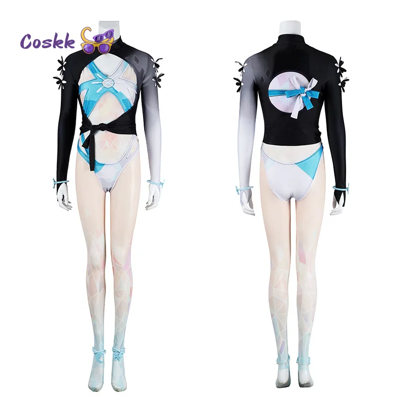 

Rivals Luna Snow Cosplay Fantasia Costume Women Swimsuit Bodysuit Headphones Sunglasses Set Halloween Carnival Party Suit