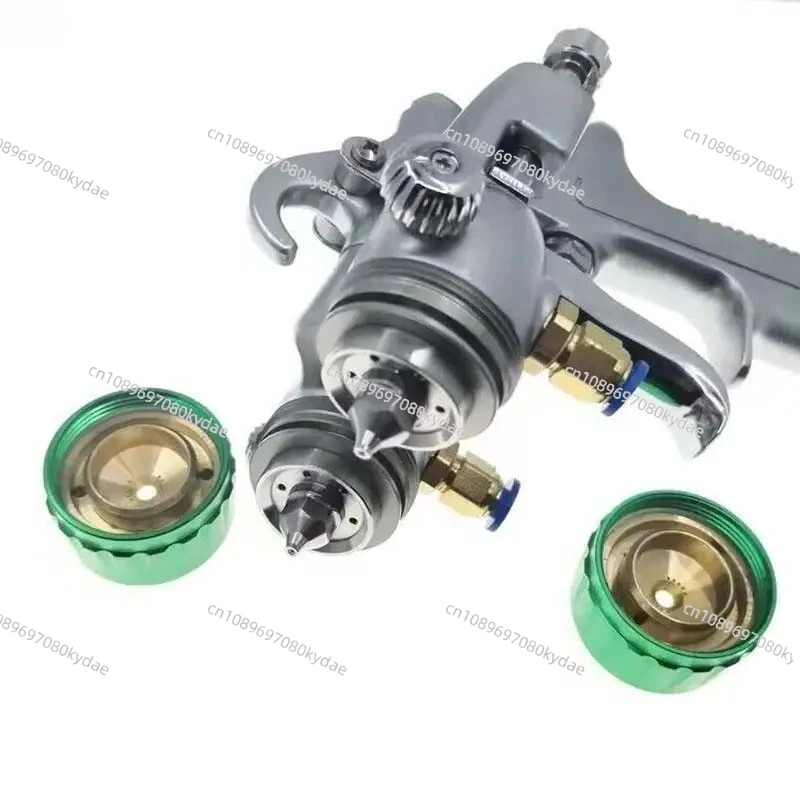 Industrial Double-headed Pneumatic Spray Gun 1000ml 1.3mm Nozzle 4.0MPa 8-12cfm Air Pressure Painting Tool