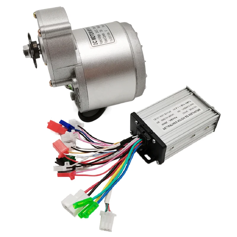 Dc bezszczotkowy silnik zębaty MY1016Z 24 v36v 250 w350w elektryczny skuter rower zmodyfikowany silnik i sterownik