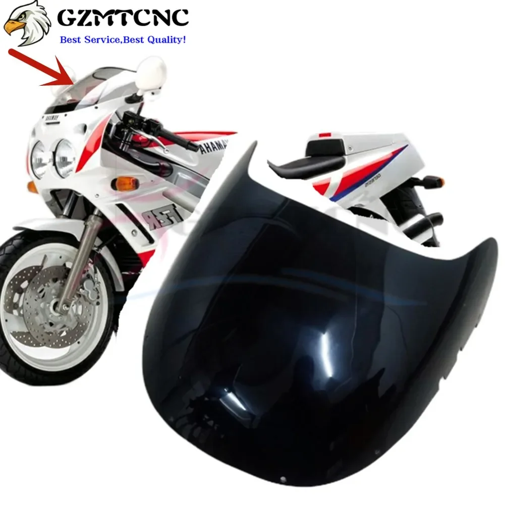 Front Windshield for Yamaha FZR600 1989-1990 FZR 600 Windscreen Motorcycle Accessories Wind Deflectors Black & Clear 89 90