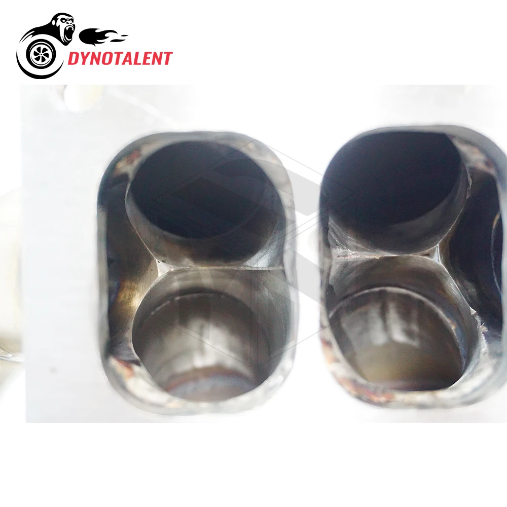 Dyn racing escovado 3mm tubo de vapor ss304 falnge t4 coletor de rolagem dupla para supra 2jzgte 2jz-gte 2jz 1993-1998