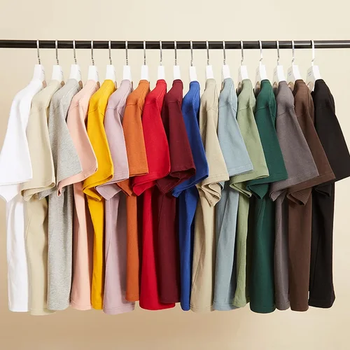 Imagen 1 del producto Sypcman-Camiseta extragrande de 9,9oz, 280 gramos, camiseta pesada de alta calidad para hombre, camiseta de manga corta de algodón, ropa de calle de Color sólido, Unisex