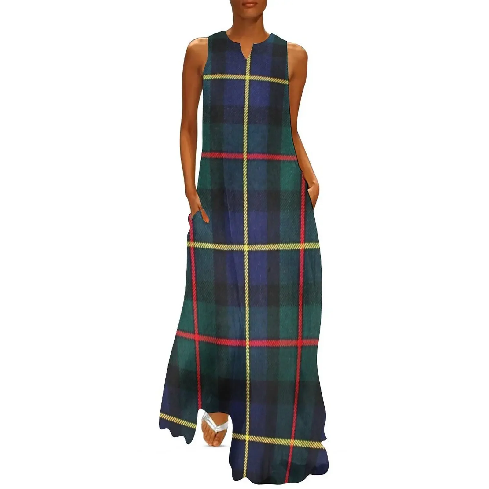 

MacLeod Hunting Tartan Long Dress long sleeve dresses dresses for prom Dress