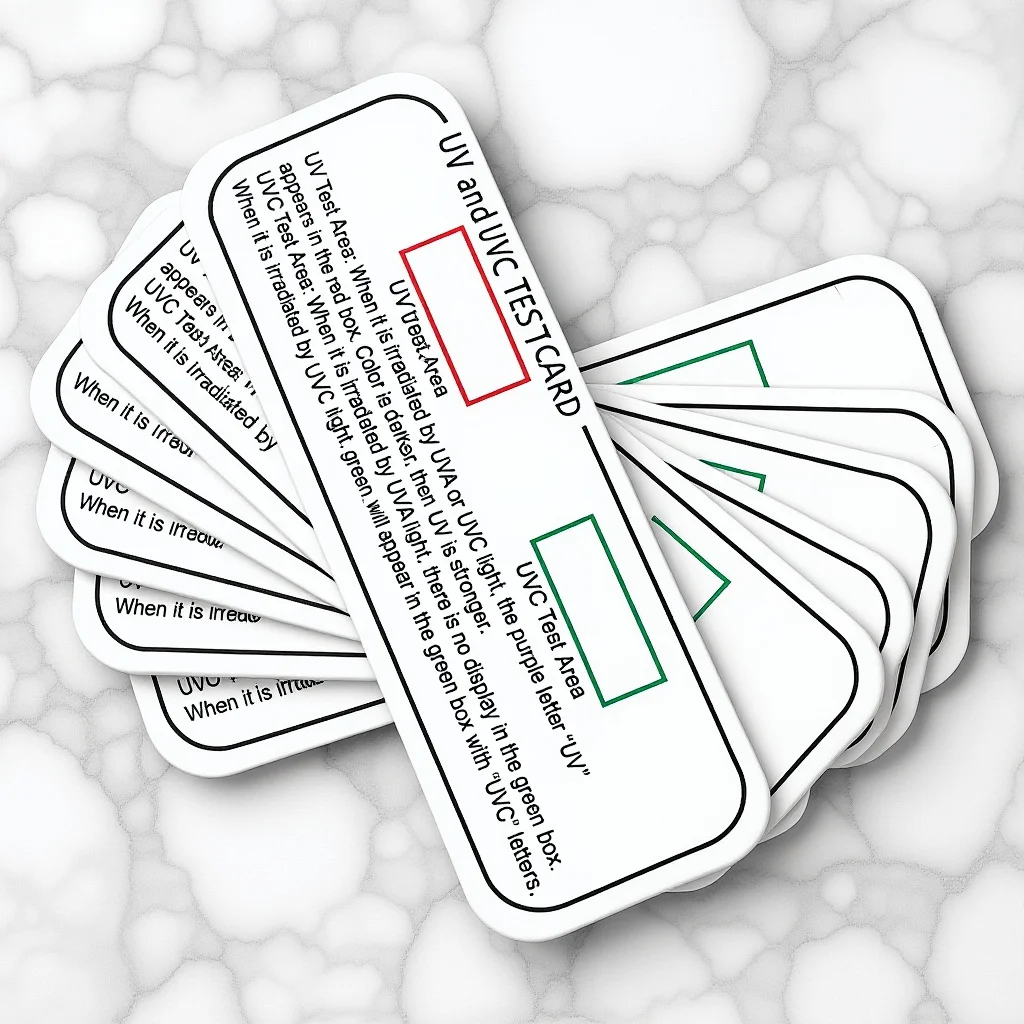 6Pcs Uv Test Identification Cards Portable Uva Uvc Accurate Uv Light Testing Strips Indoor Outdoor Use
