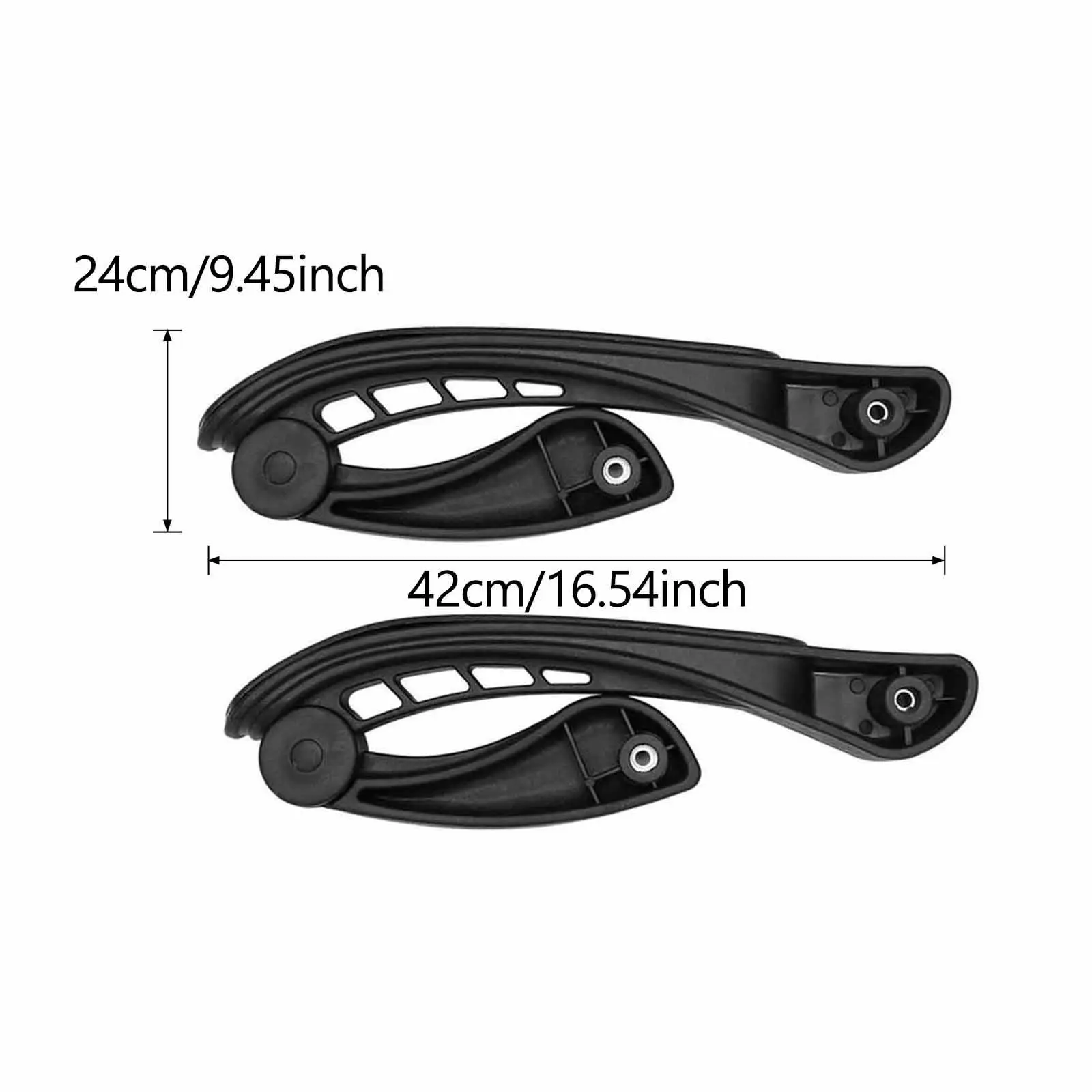Durable Plastic Replacement Armrest Set Lifting Adjustable Brackets for Folding Bar Chair Study Room