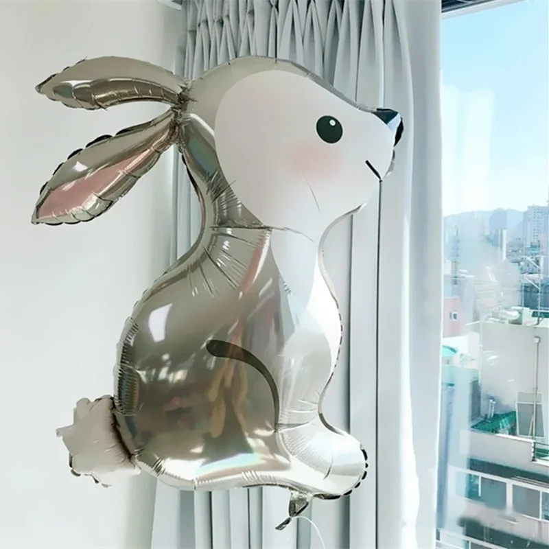 Cartoon Rabbit Foil Balloons Jungle Bunny Animal Party Helium Balloon Children's Day Birthday Party Baby Shower Decoration Ball