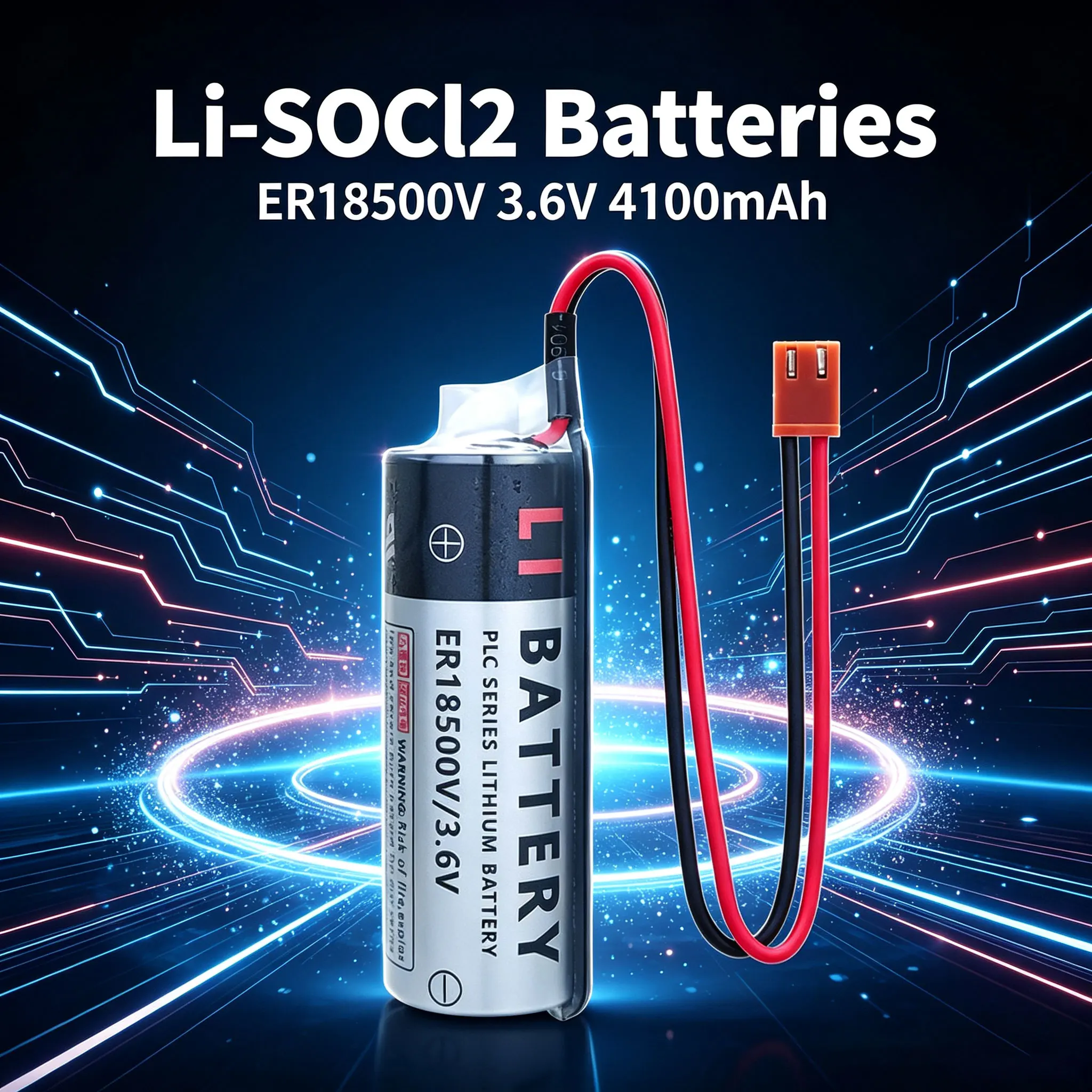 ER18500V 4100mAh Industrial Robot Controller Servo Driver Pressure Transmitter Temperature Controller Li-SOCl2 Batteries 3.6V