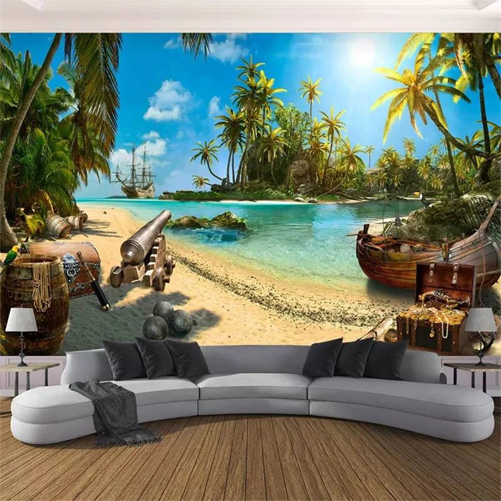 

custom 3D Restaurant Hotel Pirate crew wallpaper TV background photo mural wall papers home decor wall stickers house decoration