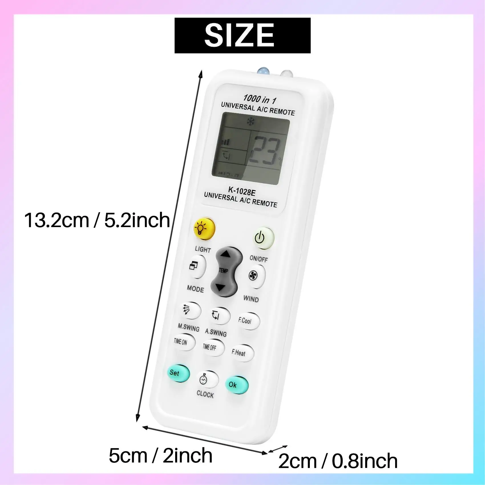 

AB25-Universal 1000 In 1 LCD Low Power Consumption K-1028E Air Condition A/C Remote Control Controller