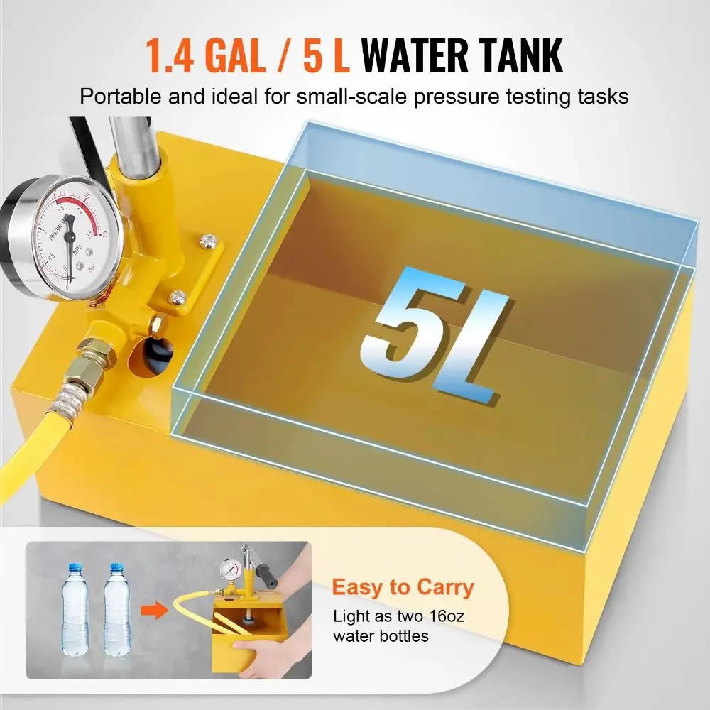 

25Kg Manual pressure testing pump High Precision Manual Operation Household Pressure Test Pump Durable Water Pipeline Valve