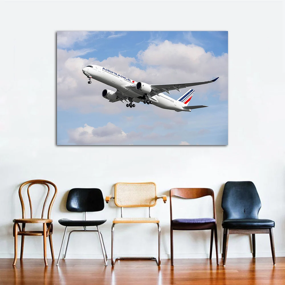 Airliner Airbus A350-900 Canvas Painting Wall Art Aeroplane Pictures Print For Living Room Home Decor