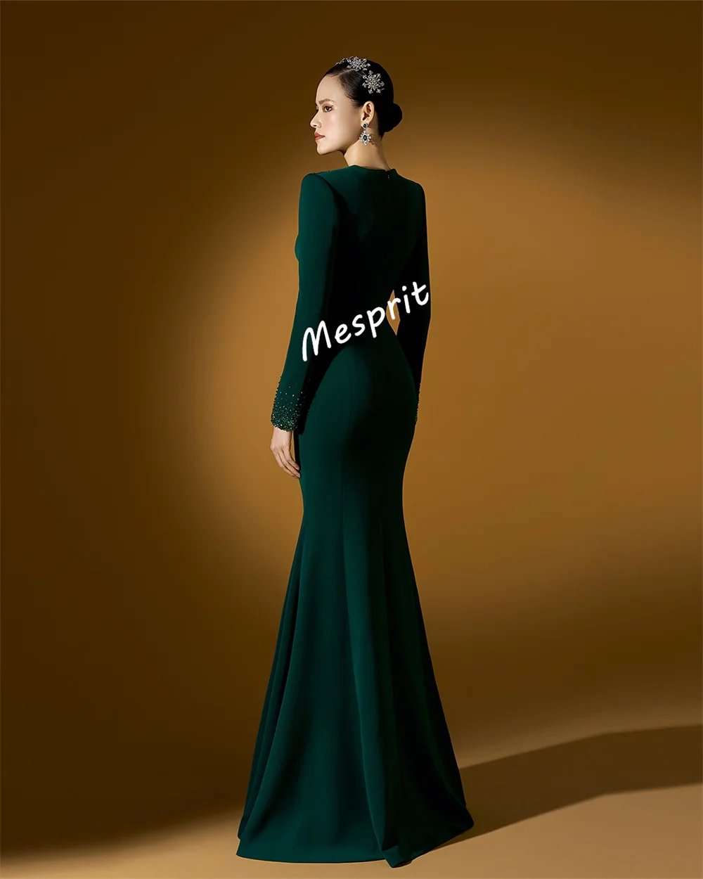 Maßgeschneidertes Damen-Abendkleid mit Perlenstickerei, glitzernd, maßgeschneiderter Anlass, V-Ausschnitt, Meerjungfrau, lange Kleider, maßgeschneiderter Anlass, elegante Party