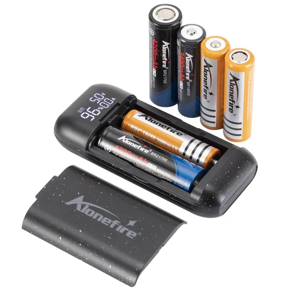 Alonefire PD2 Cargador USB para baterías litio 18650 y 21700 - imagen 2