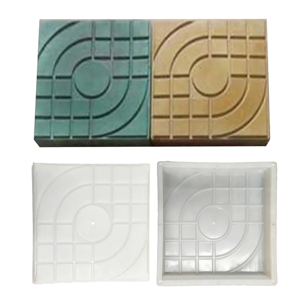 Reusable Paving Mold Square Grid Pattern DIY Cement Floor Tile Maker Concrete Stepping Stone Mould for Garden Walkway