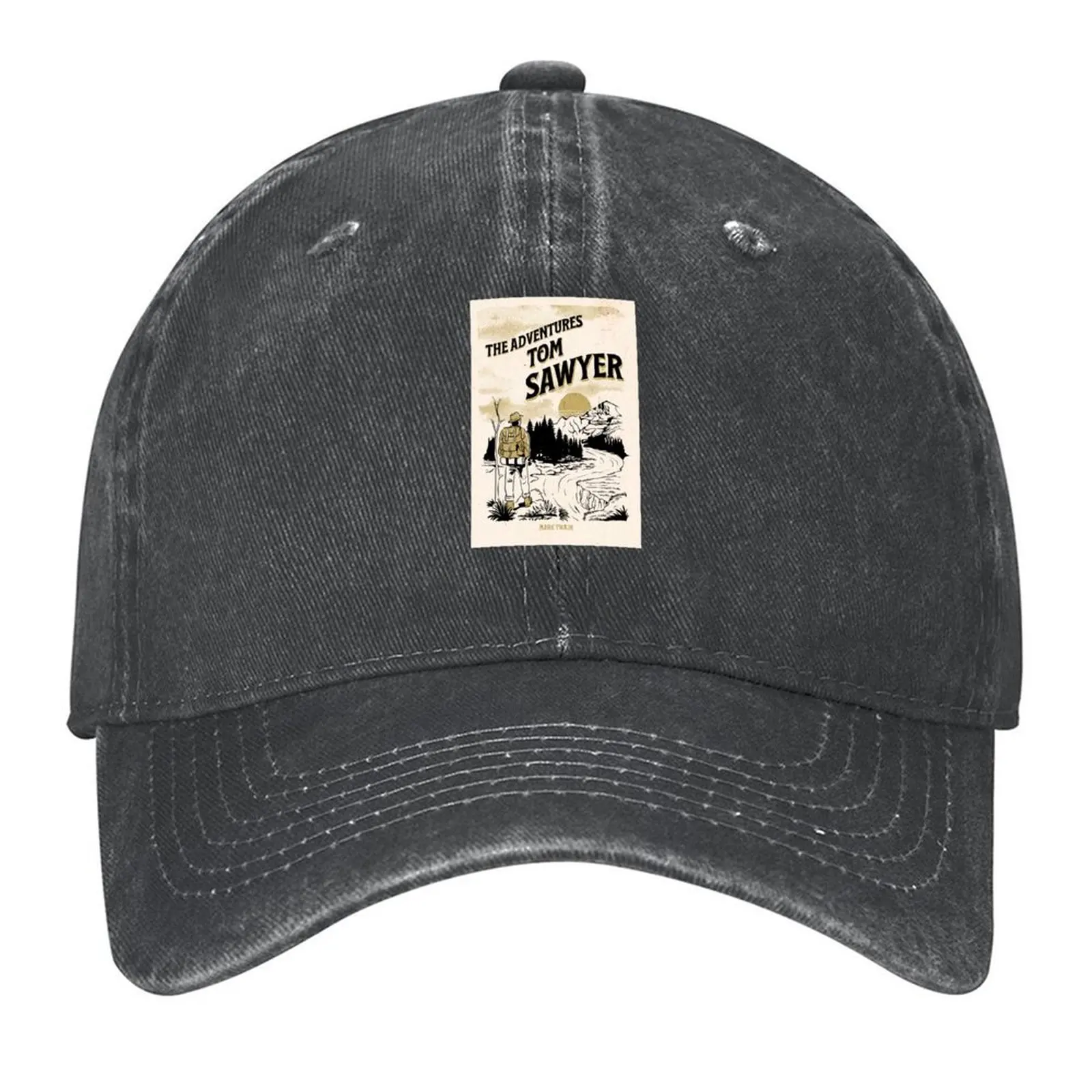 

The Adventures Of Tom Sawyer - Mark Twain Book Cover Art Baseball Cap |-F-| Funny hats Rave Vintage Men Caps Women's
