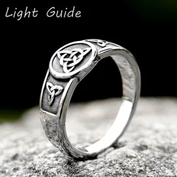 2022 Witch Knot Stainless Steel Ring Wiccan Cross Celtics Knot Women Rings Witchcraft Good Luck Protection Amulet JEWELRY