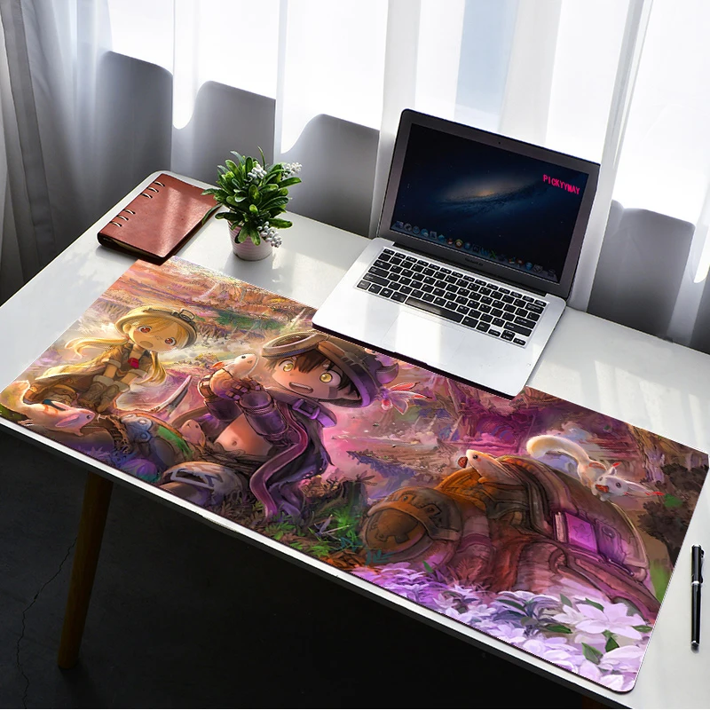 Made in Abyss Mouse Pad PC Gamer Large Lock Edge Soft  Gaming Mousepad 900X400MM Non-slip Rubber Computer Desk Mat Pad Mausepad