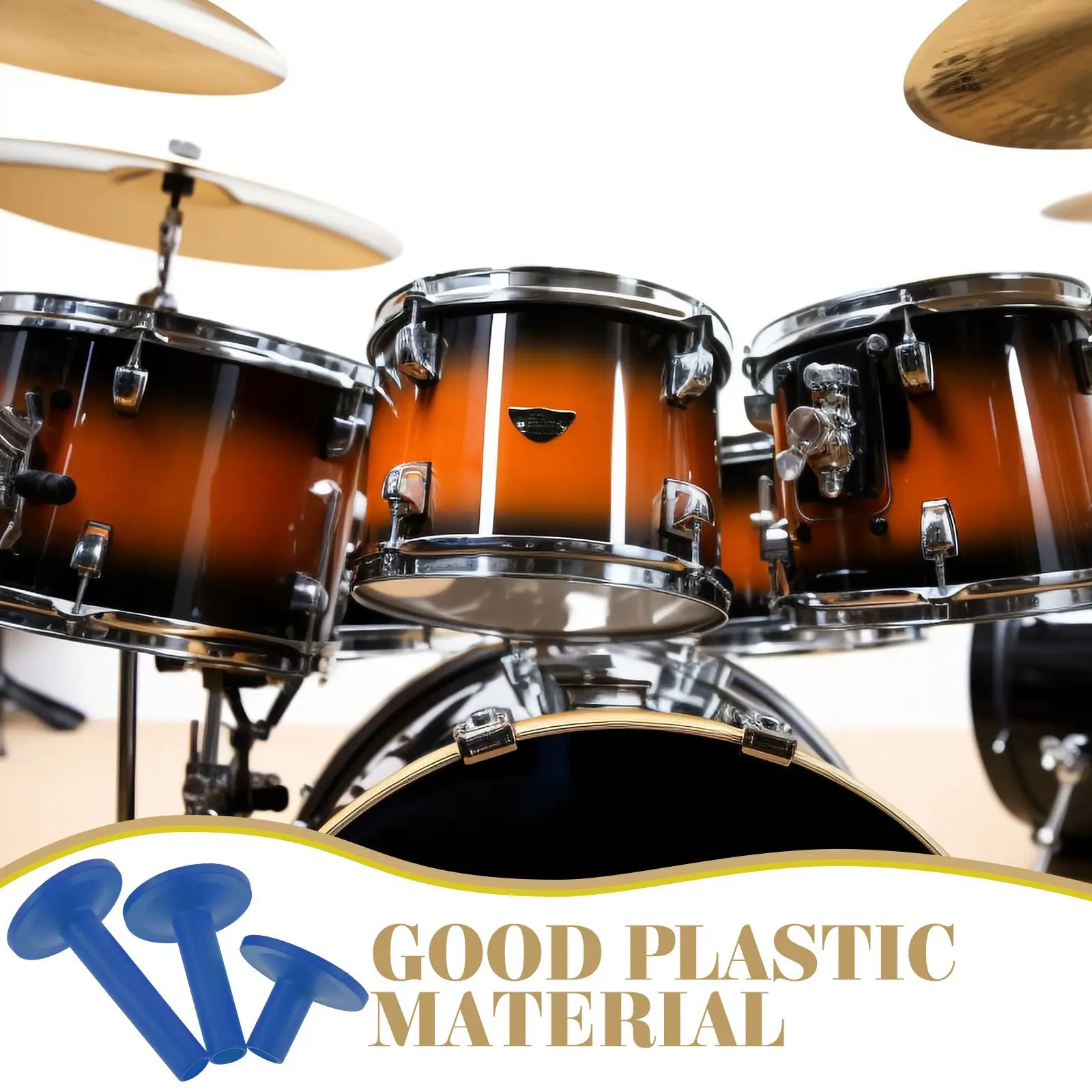 

Percussion Drum Sleeves Set Plastic Cymbal Replacement Musical Instrument Accessories