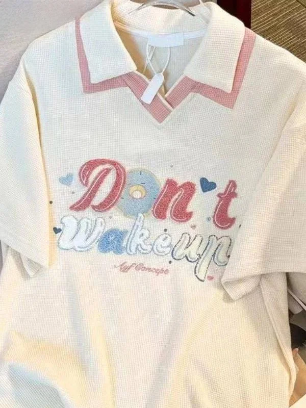 

Faion Summer Two Piece Sets Women's Clothing Embroidery Chic Winter Work orm Tee Piece Set for Middle-Aged Women