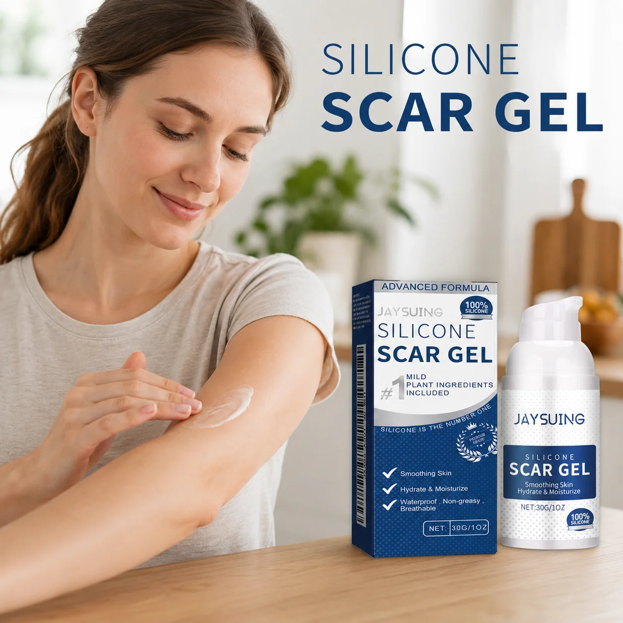 Silicone Scar Gel For Old & New Scars, Repair Face Body Blemishes Soften Smoothing Skin Texture Body Skin Scar Treatment Cream