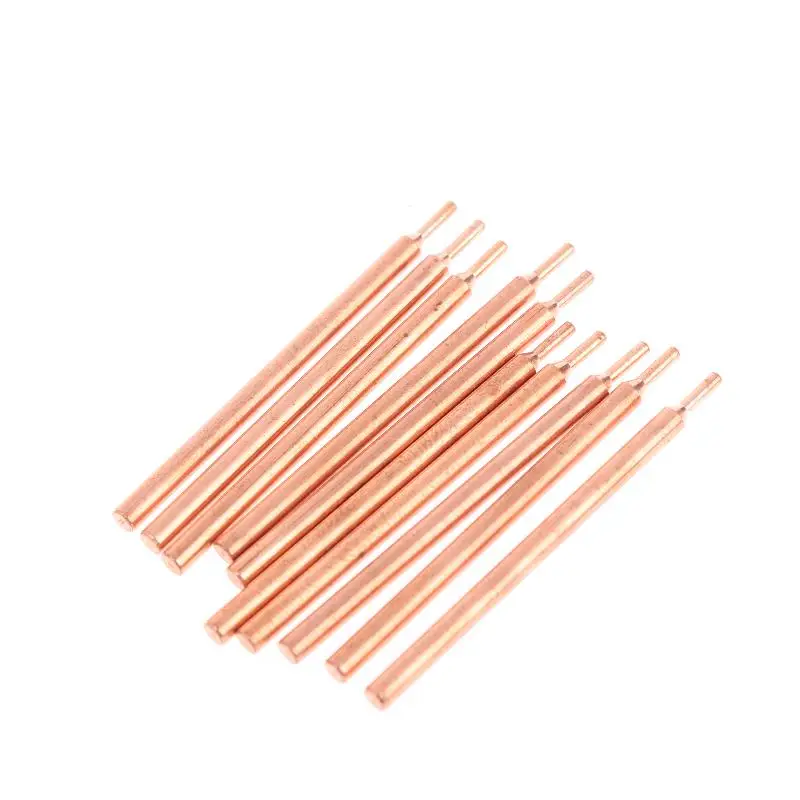 2/5/10Pcs Purple Copper Oxide Electrode Head 18650 Power Battery Double Head Spot Welding Needle 3MM