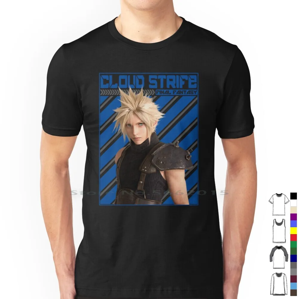 Final Fantasy 7 Cloud Strife 100% Cotton T Shirt Ffvii Tifa Sephiroth Shinra Aerith Gaming Barret Fantasy Tee Short Sleeve Long