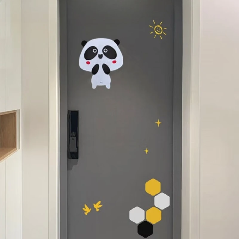 Sticky felt door sticker Nordic style renovation Refurbished entry door Anti-theft