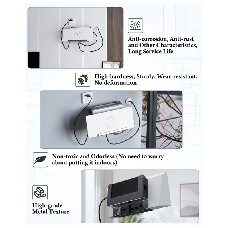 A44U para soporte de enrutador Starlink Gen 3, enrutador de malla Gen3 y fuente de alimentación, Kit de montaje en pared de Metal 2 en 1, para Kit de montaje Starlink