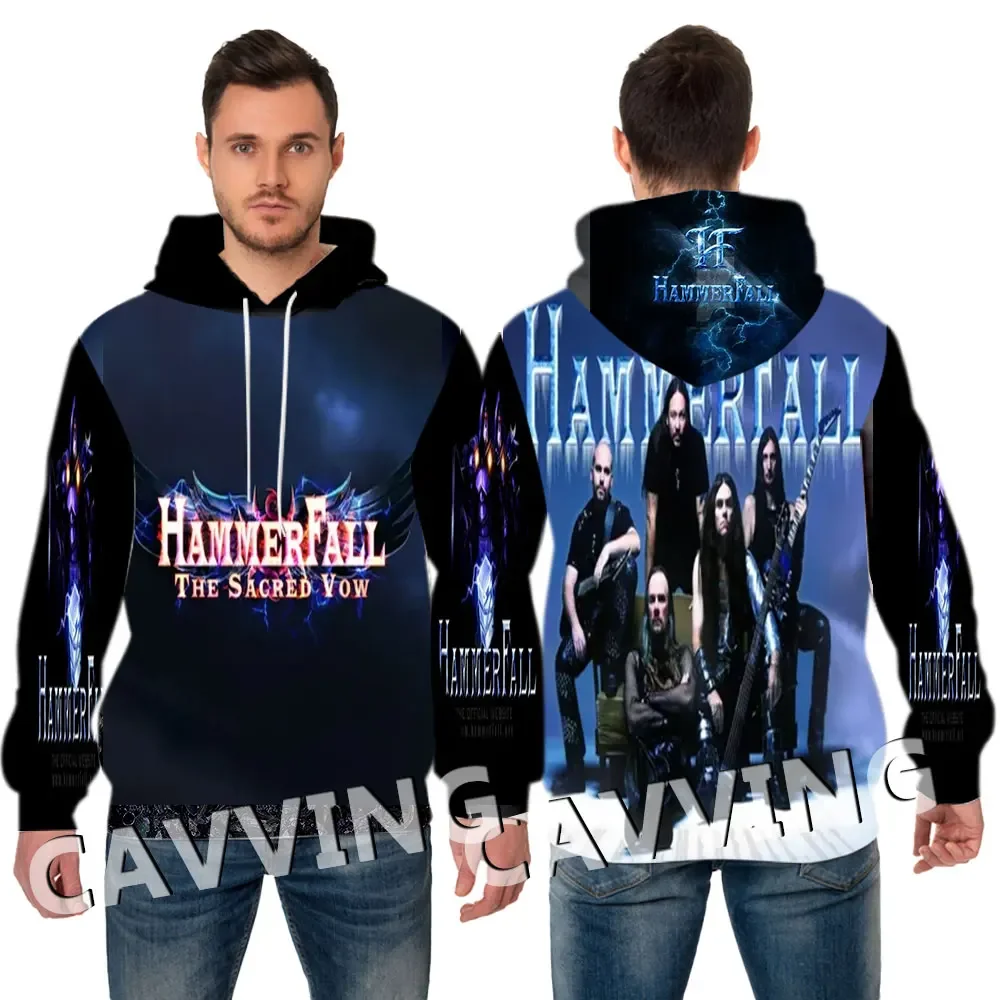 Hammerfall Band 3D Printed Fashion Hoodies Hooded Sweatshirts Harajuku Hoodie Sweatshirts Tops Clothing for Women/men